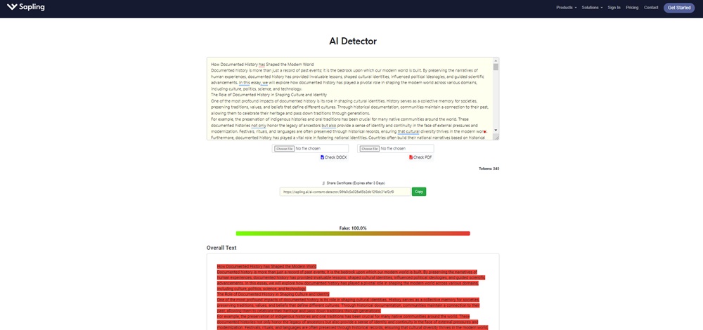 AI score for AI-generated content round one