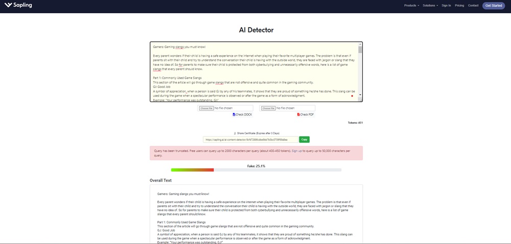 AI score for human content round two