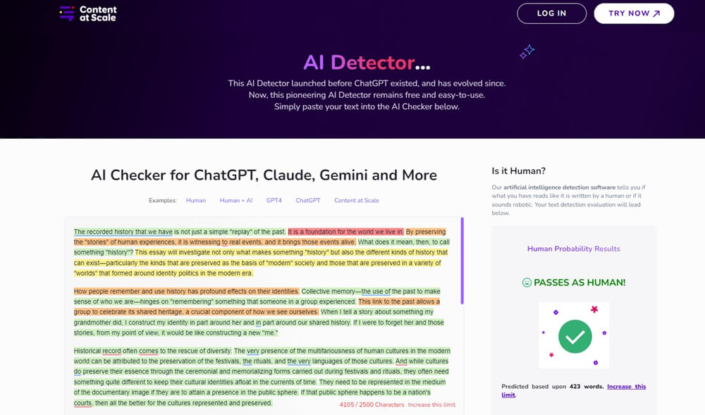 Content at Scale AI score for StealthGPT