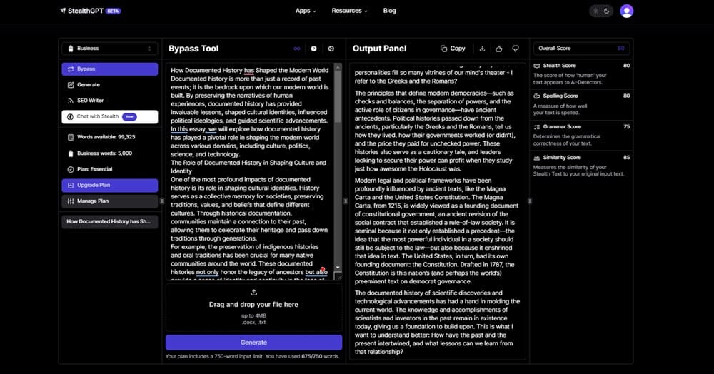 StealthGPT Bypass tool